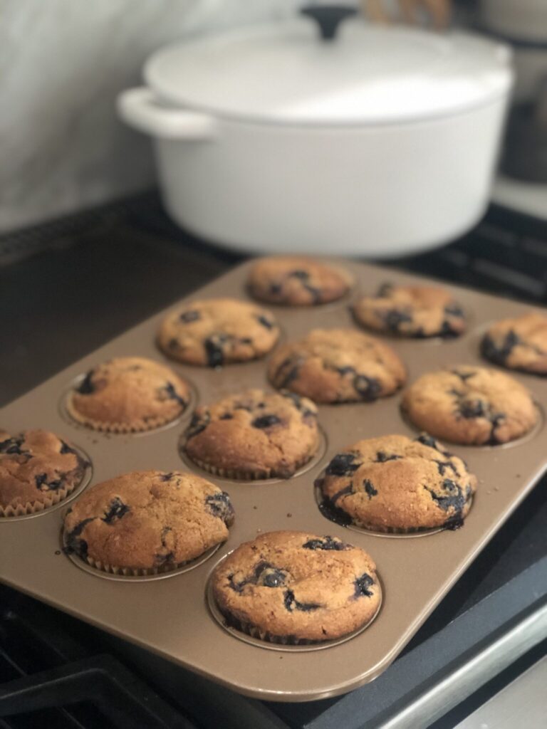 Homemade blueberry muffins