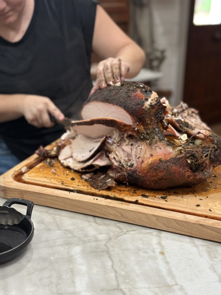 Smoked brined turkey