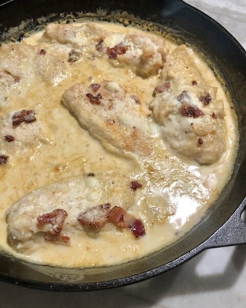 Parmesan Chicken with Bacon