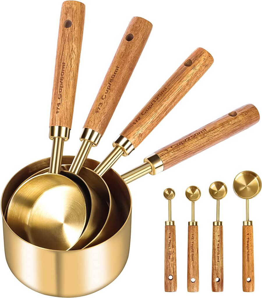 copper measuring spoons