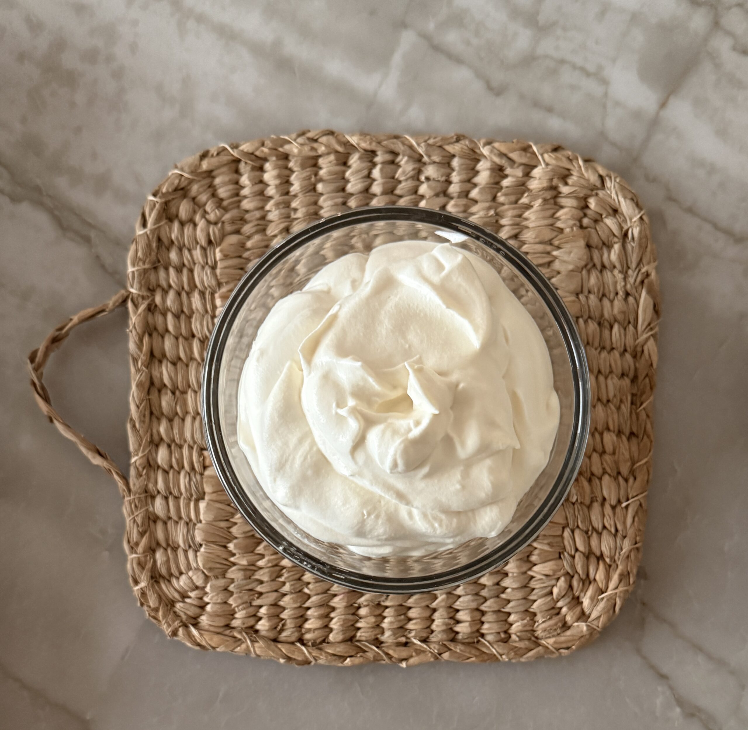 Homemade whipped cream