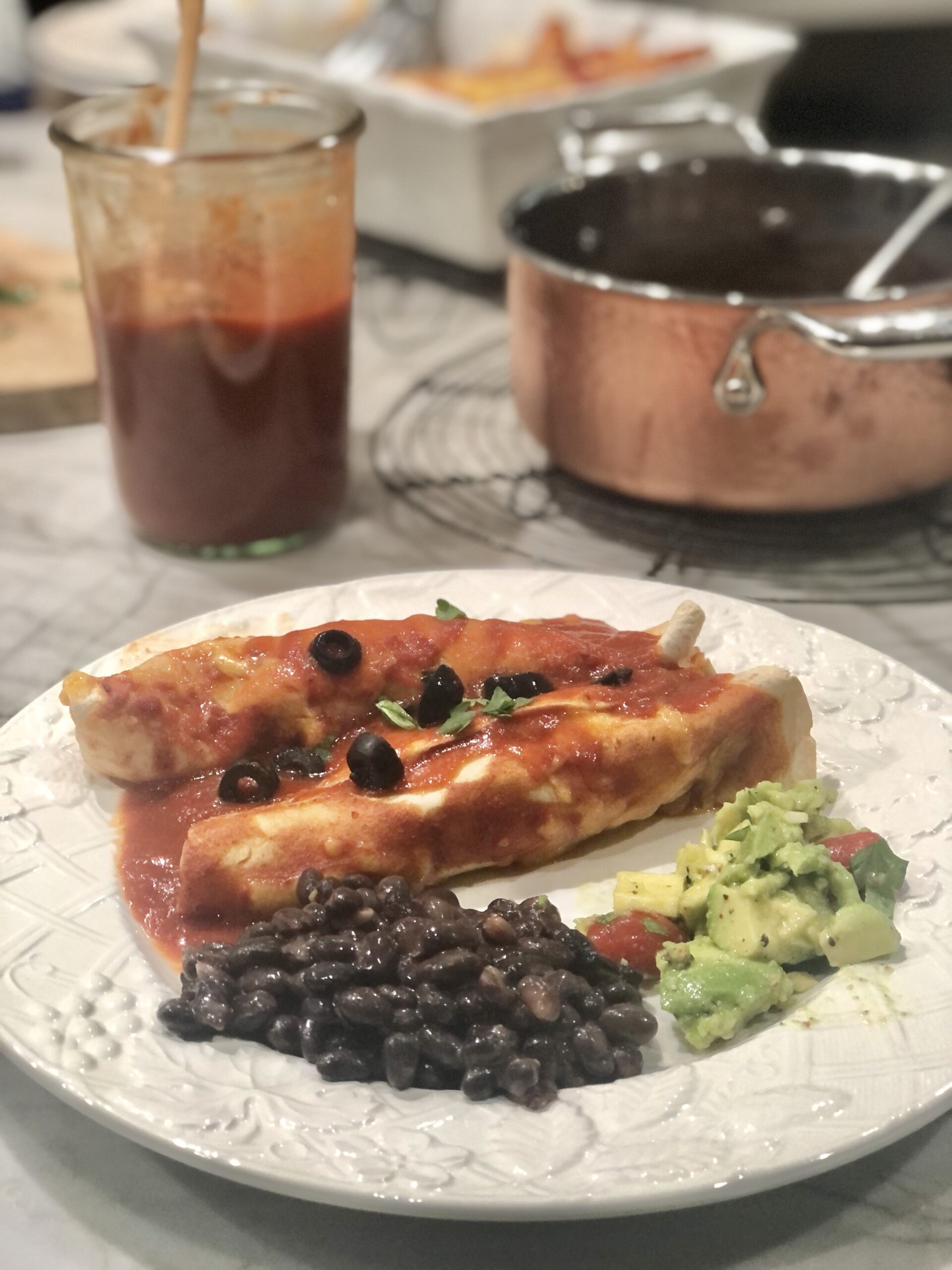 Chicken enchiladas