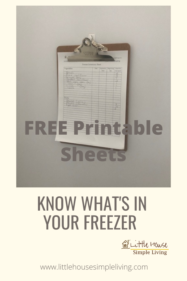 Keep a Freezer Inventory - FREE Printable Sheets ...