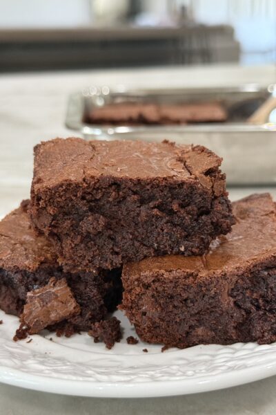 Fudgy Brownies Made With Fresh Milled Flour