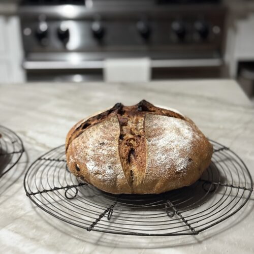 Cranberry pecan sourdough loaf