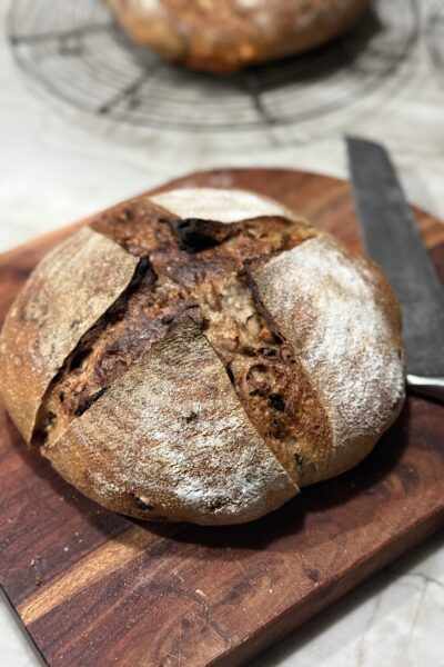 Cranberry pecan sourdough loaf