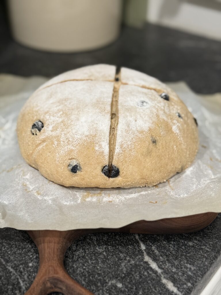 Blueberry Lemon Maple Sourdough Bread