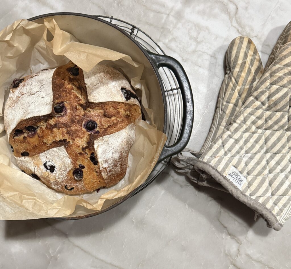 Blueberry Lemon Maple Sourdough Bread