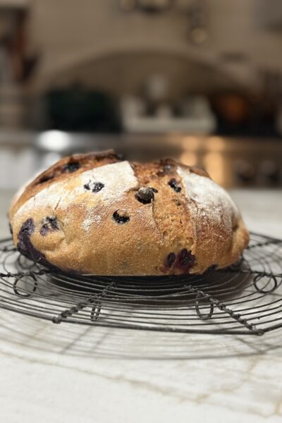 Blueberry Lemon Maple Sourdough Bread