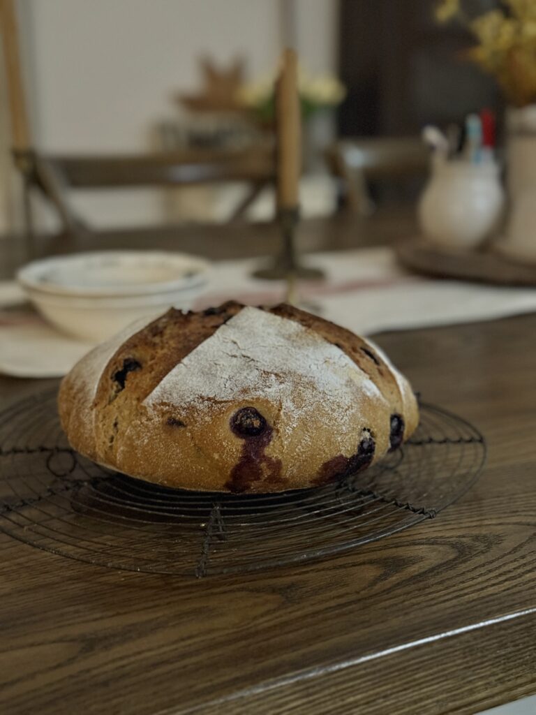 Blueberry Lemon Maple Sourdough Bread
