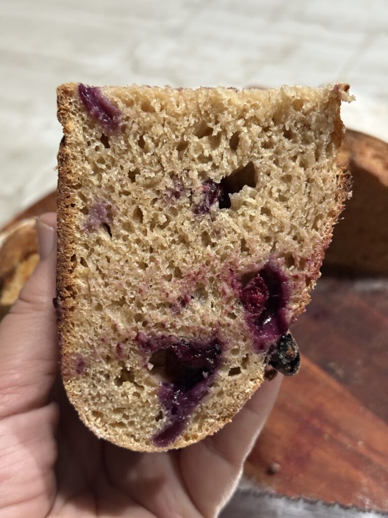 Blueberry Lemon Maple Sourdough Bread