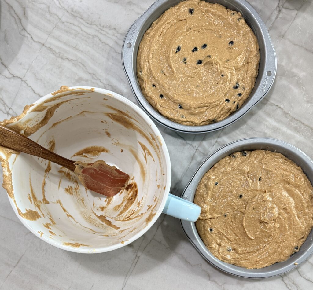Lemon blueberry cake batter