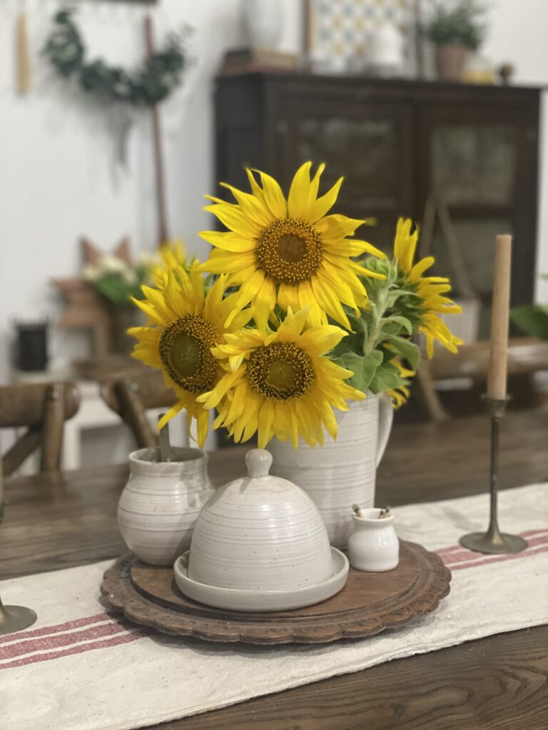Sunflowers on the table