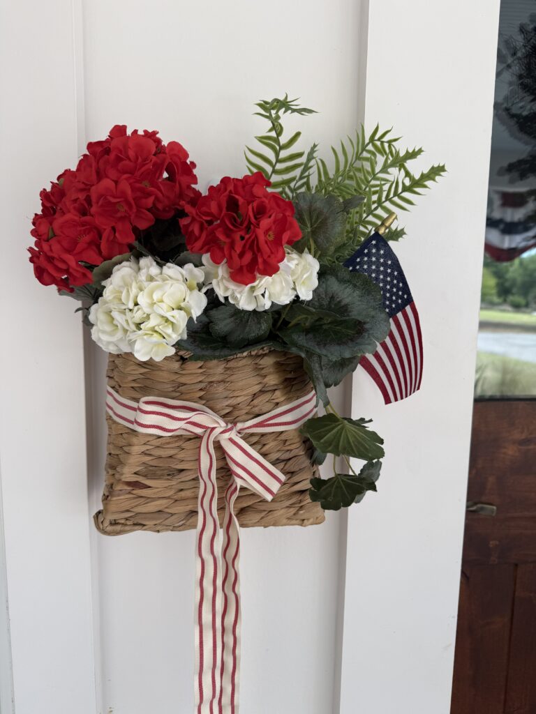Wall hanging flower basket