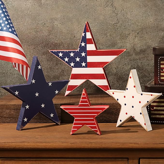 Rustic USA wood stars