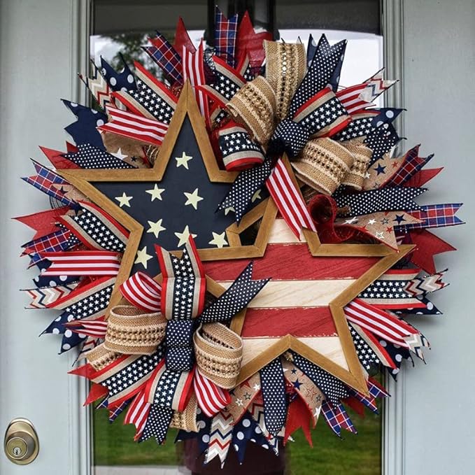 USA Wreath Summer Patriotic Decor