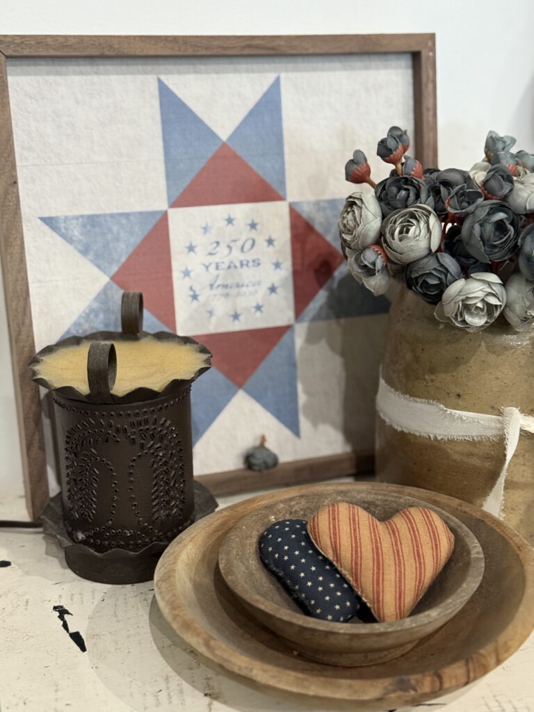 Americana 250th wooden quilt