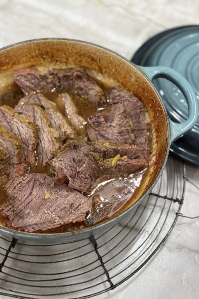 Dutch oven grass-fed beef pot roast