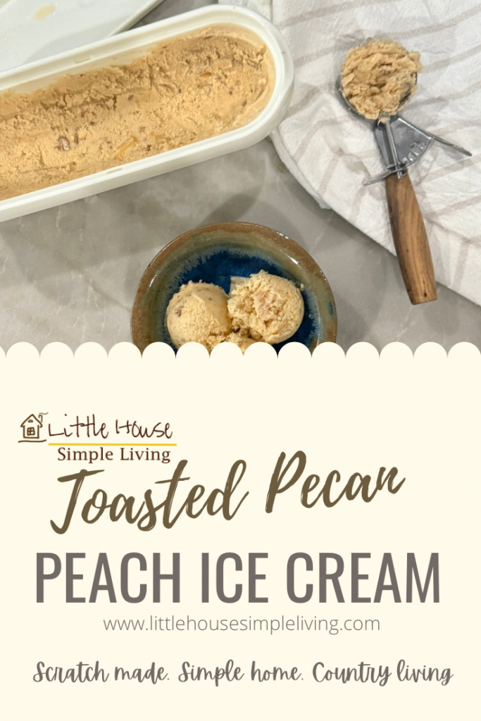 Toasted pecan peach ice cream 