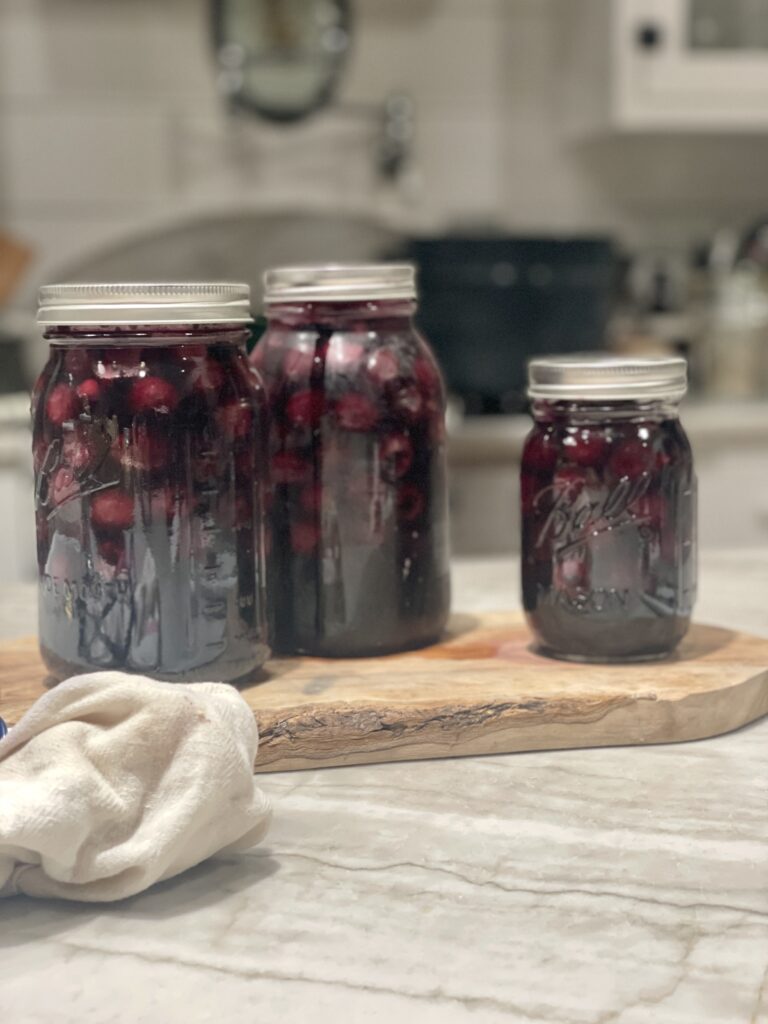 Canning cherries