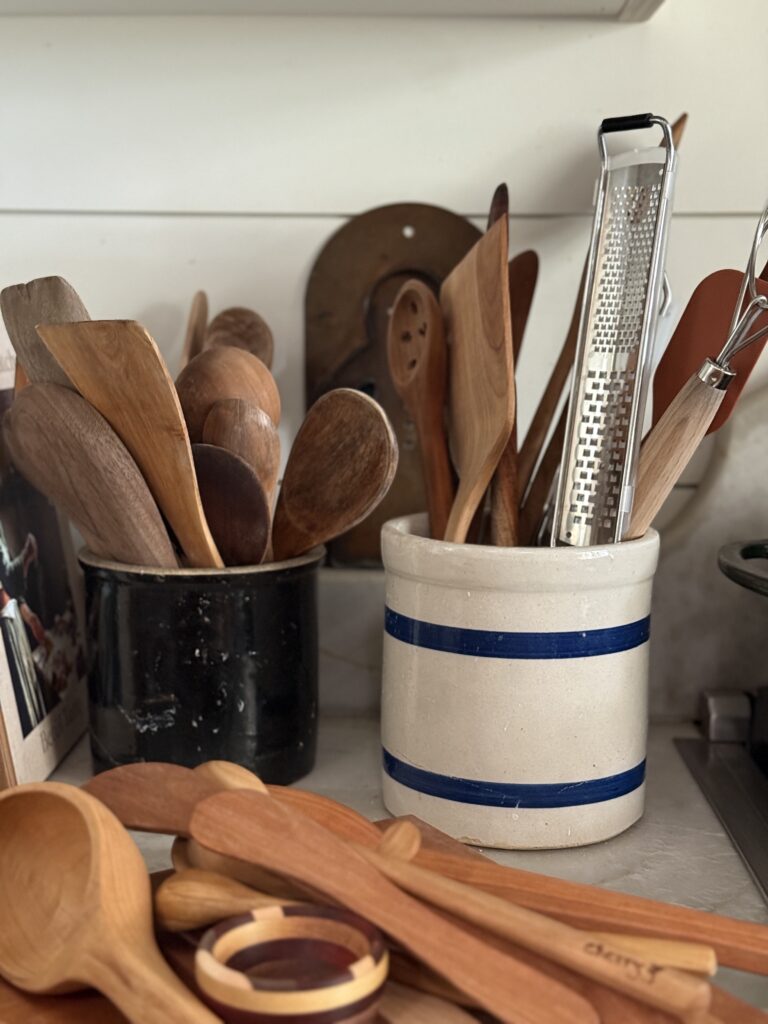 Wooden Spoons in Crocks