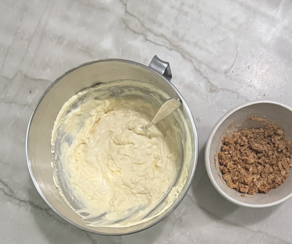 Key lime cheesecake in a jar