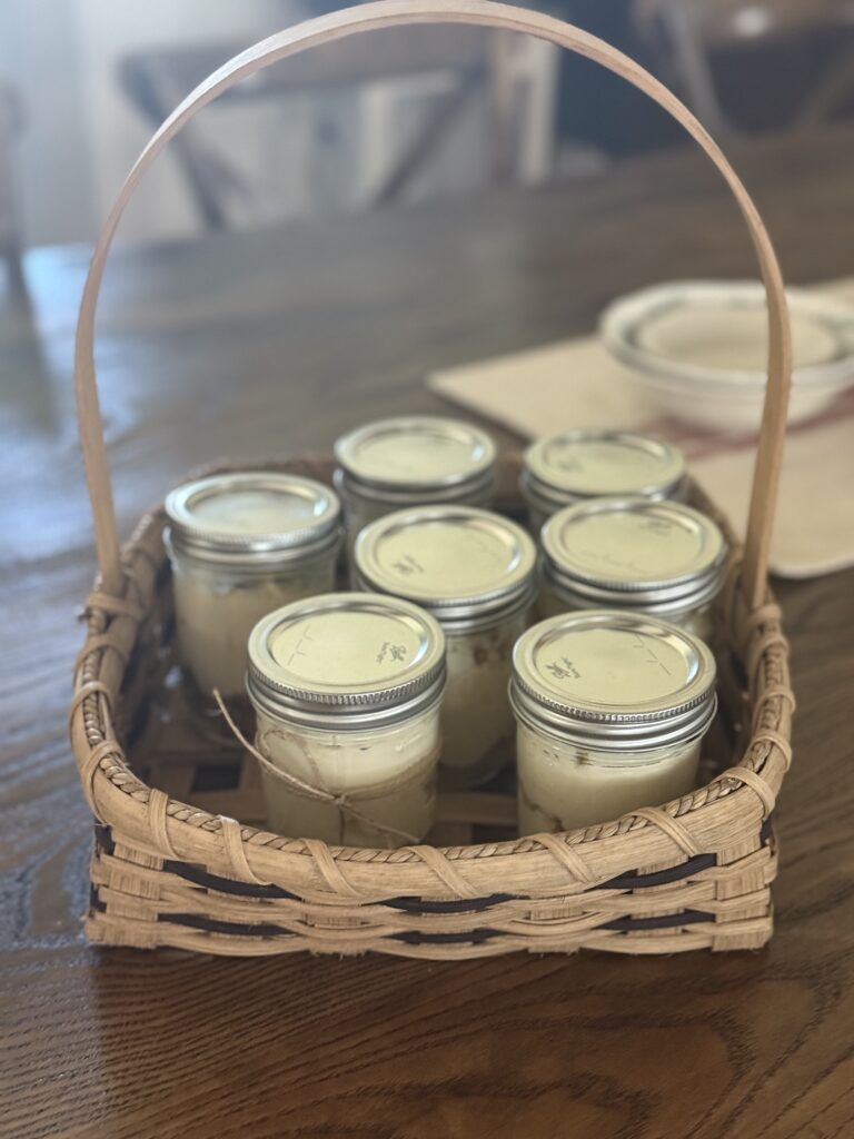 Key lime cheesecake in a jar