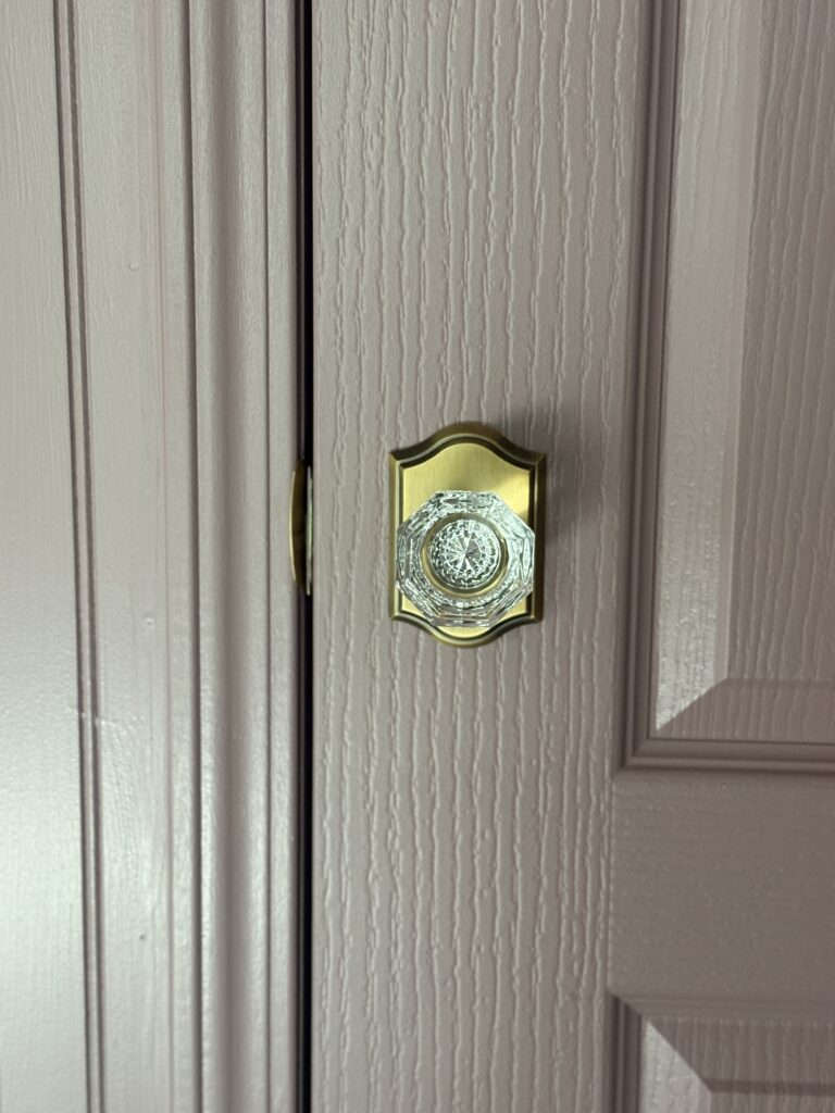 Vintage gold crystal door knobs