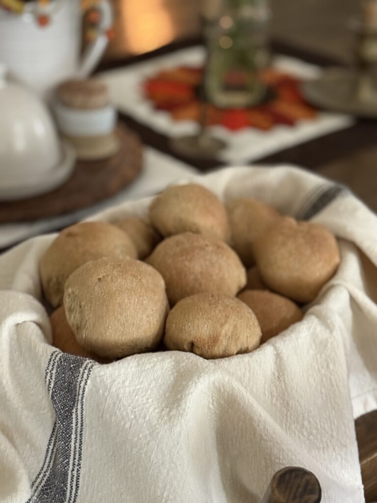 Homemade rolls freshly milled flour