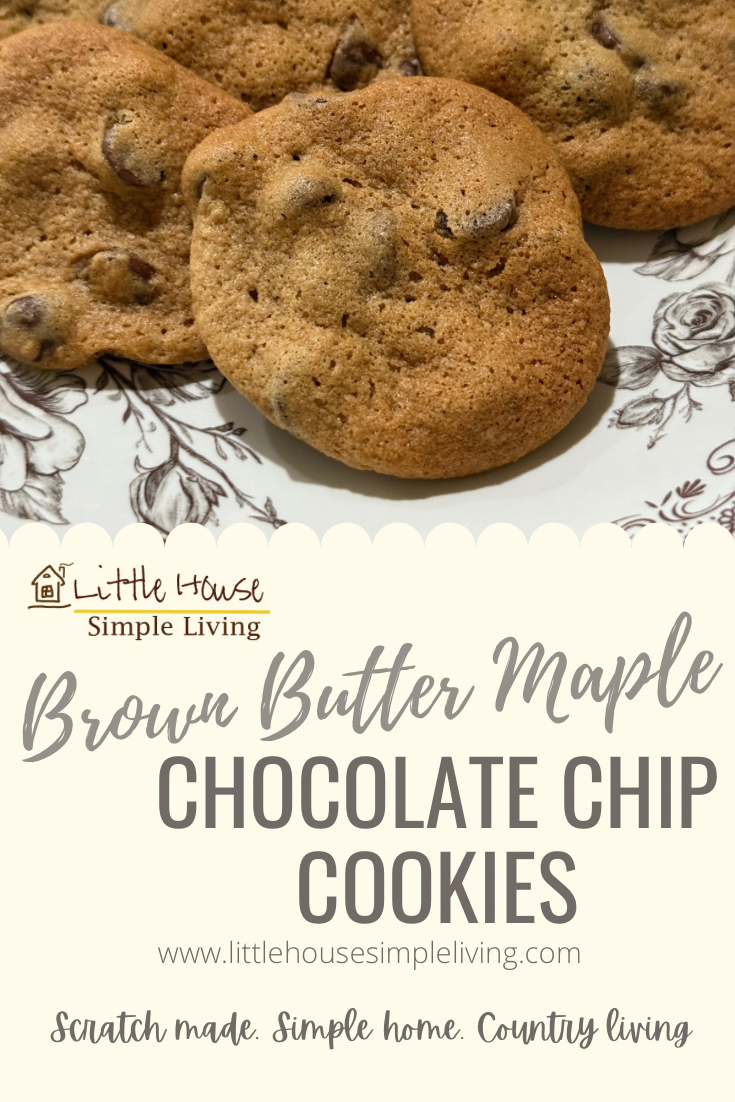 Brown butter maple chocolate chip cookies 