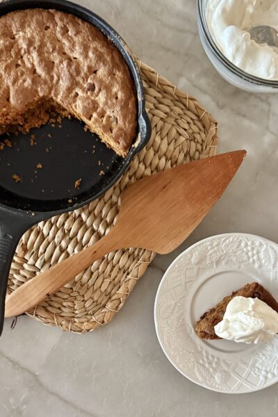 Chocolate chip skillet cookie