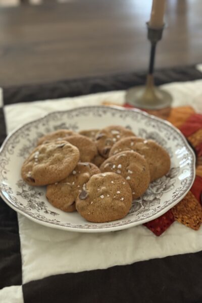 Brown butter maple chocolate chip cookies