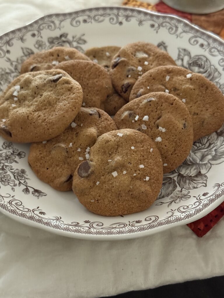 Brown butter maple chocolate chip cookies 