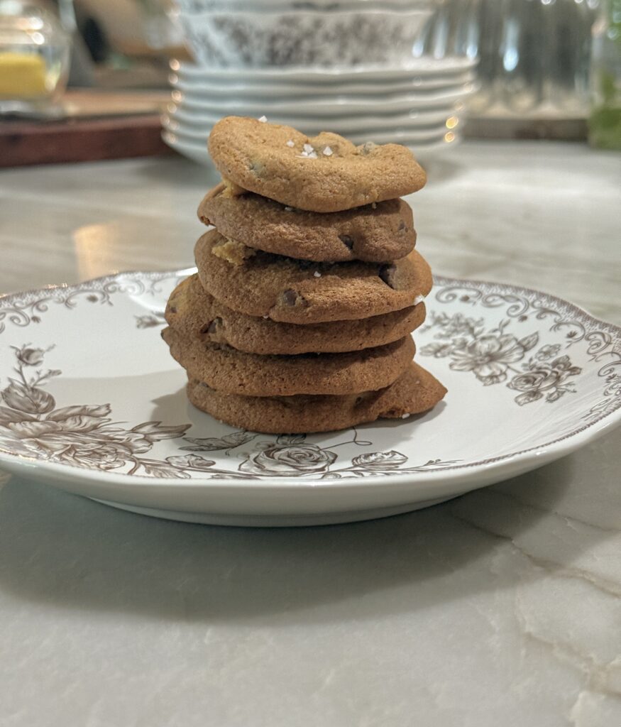 Brown butter maple chocolate chip cookies