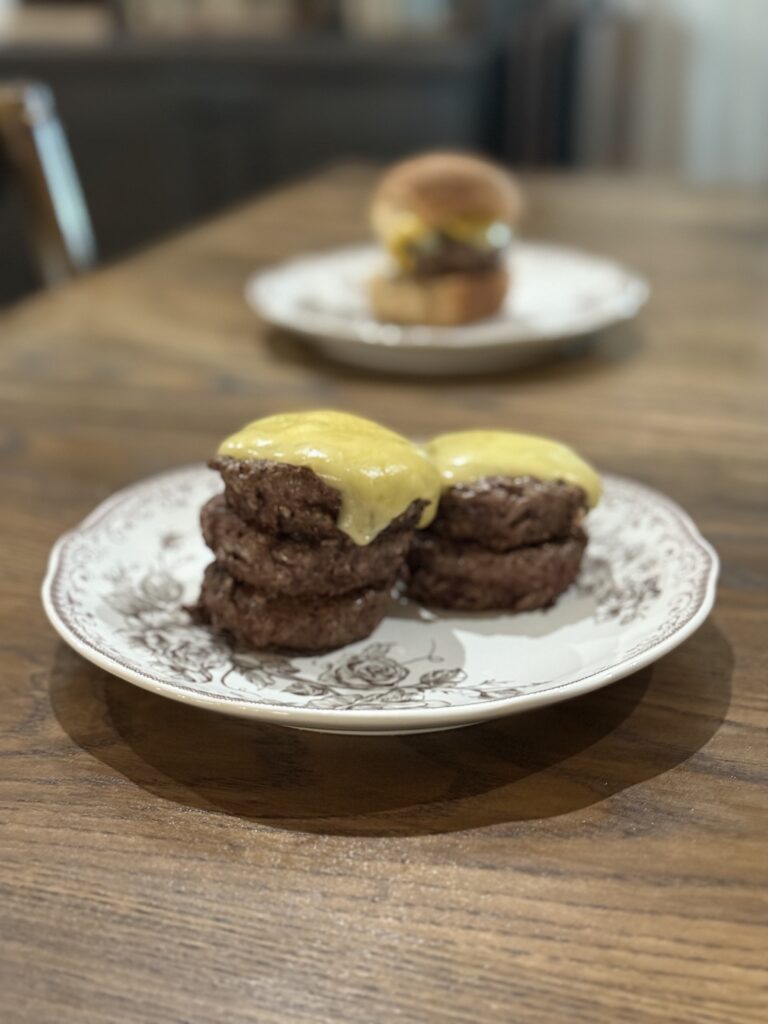 Grass-fed beef sliders With cheese