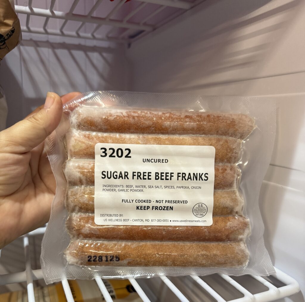 Grass-fed beef hotdogs