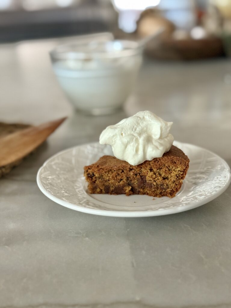 Chocolate chip skillet cookie