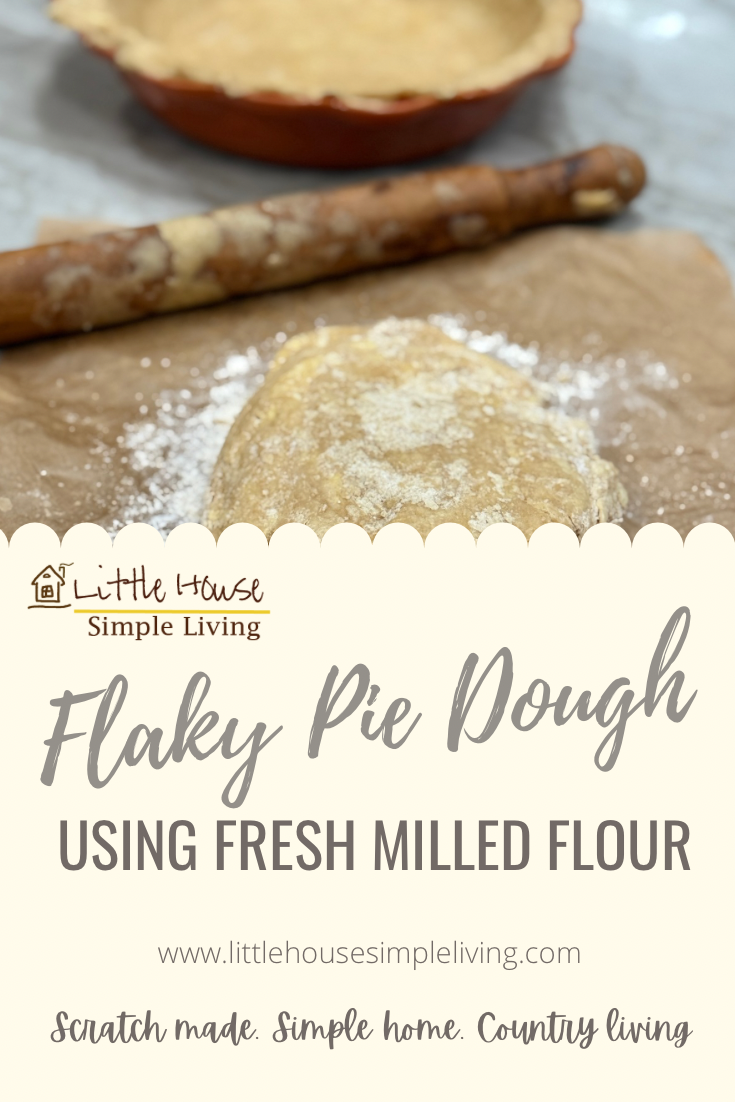 Flaky pie dough using fresh milled flour