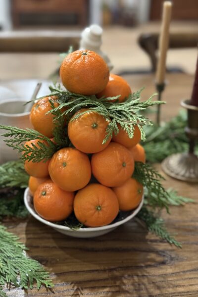 Fresh Orange holiday topiary