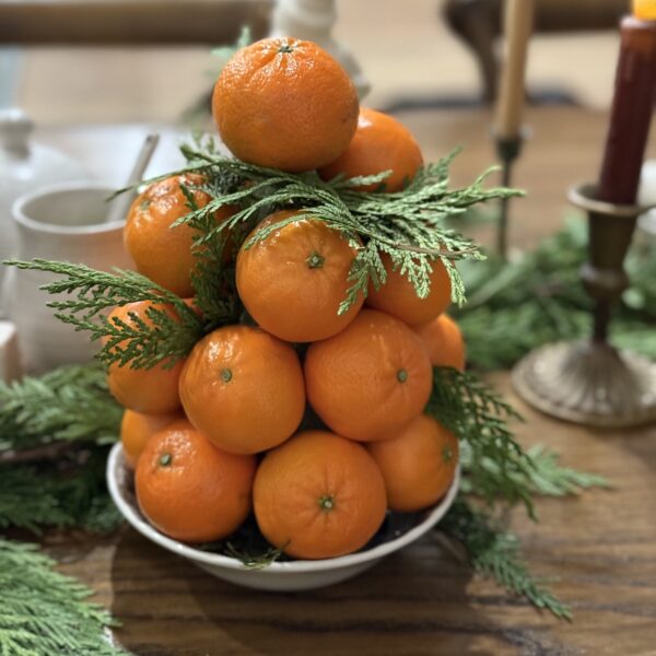 Fresh Orange holiday topiary