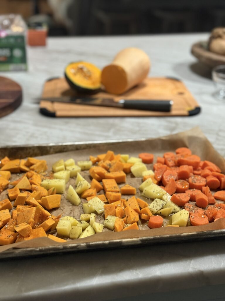 Squash and root vegetables