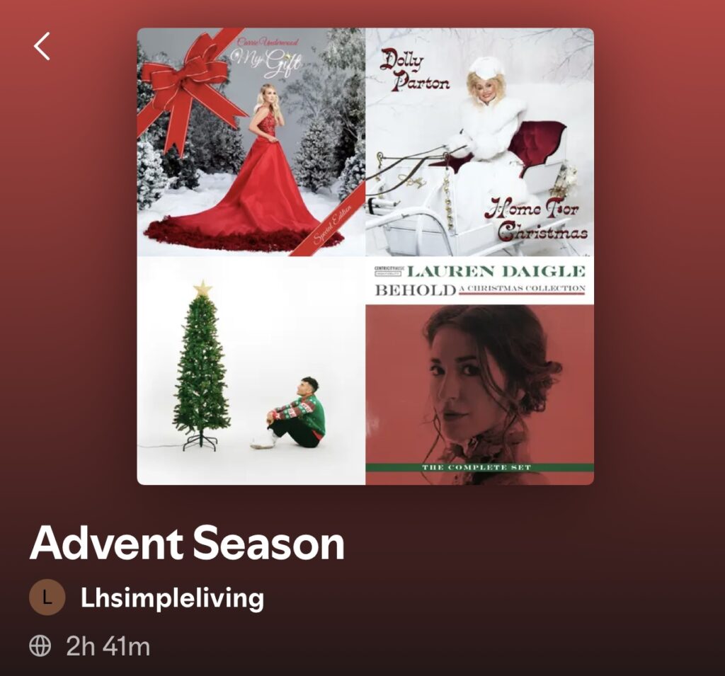 Spotify advent season playlist
