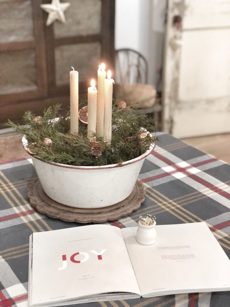 Advent season candles and wreath
