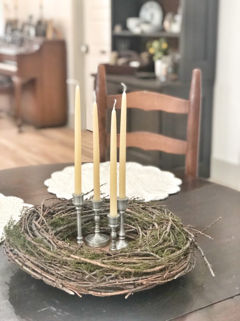 Advent season candles wreath