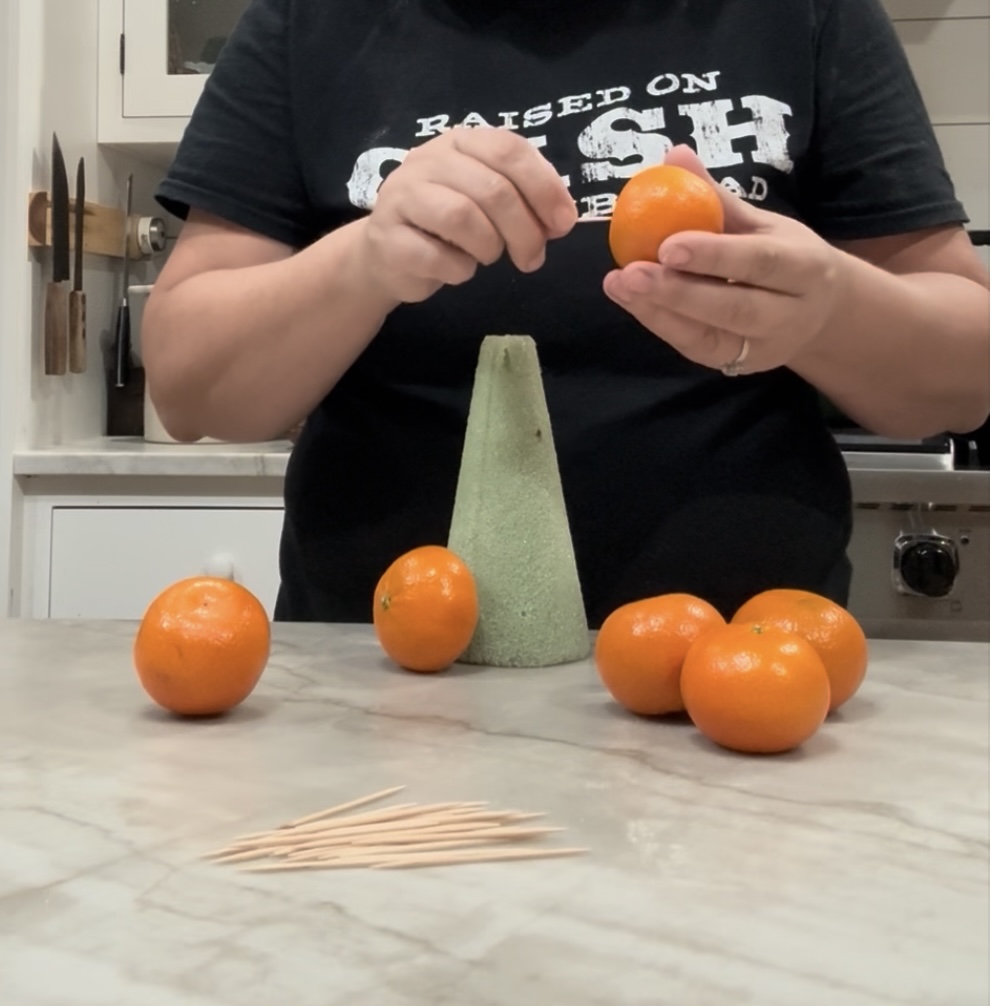 Fresh Orange holiday topiary