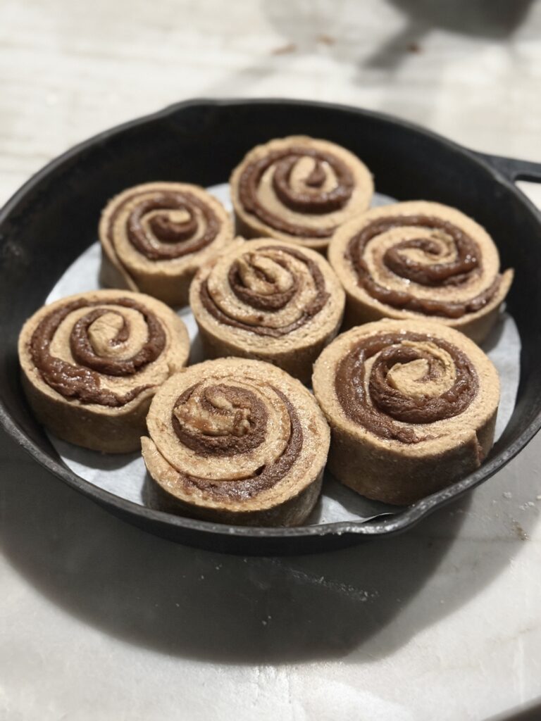 Sourdough cinnamon rolls fresh milled flour 