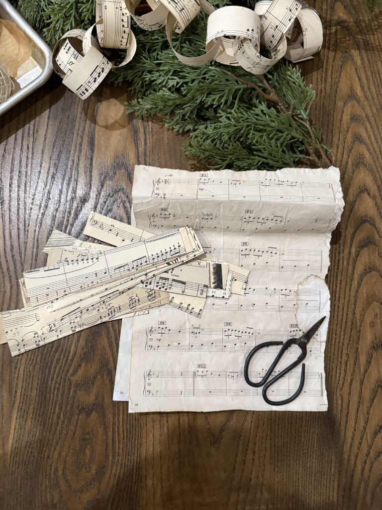 Music note paper Christmas DIy Paper Chain Garland
