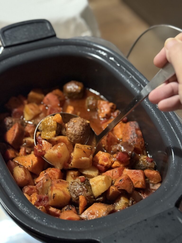 Harvest meatball stew