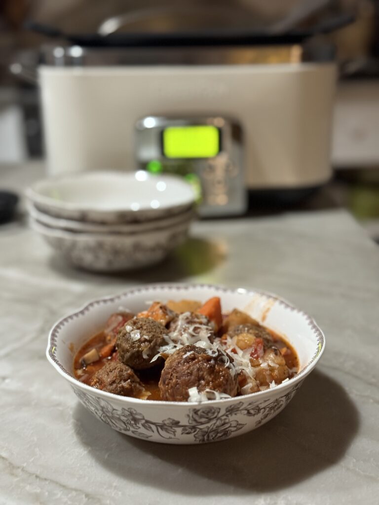 Harvest meatball stew GreenPan slow cooker