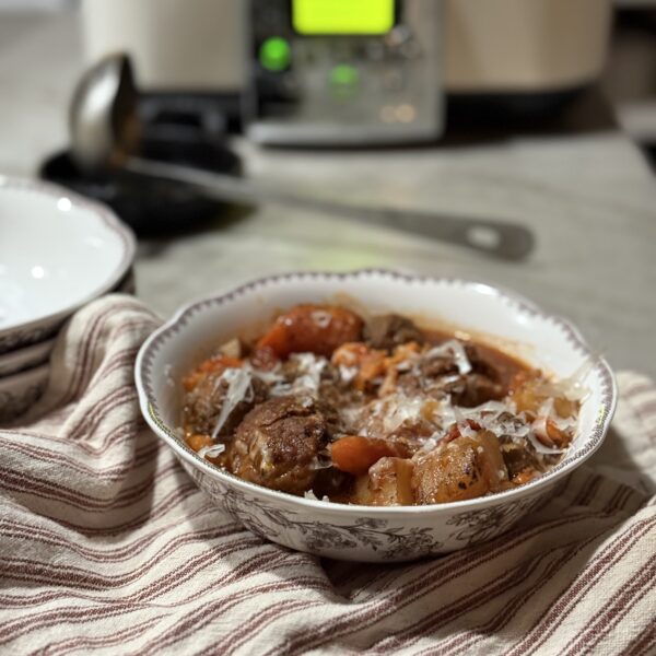 Harvest meatball stew